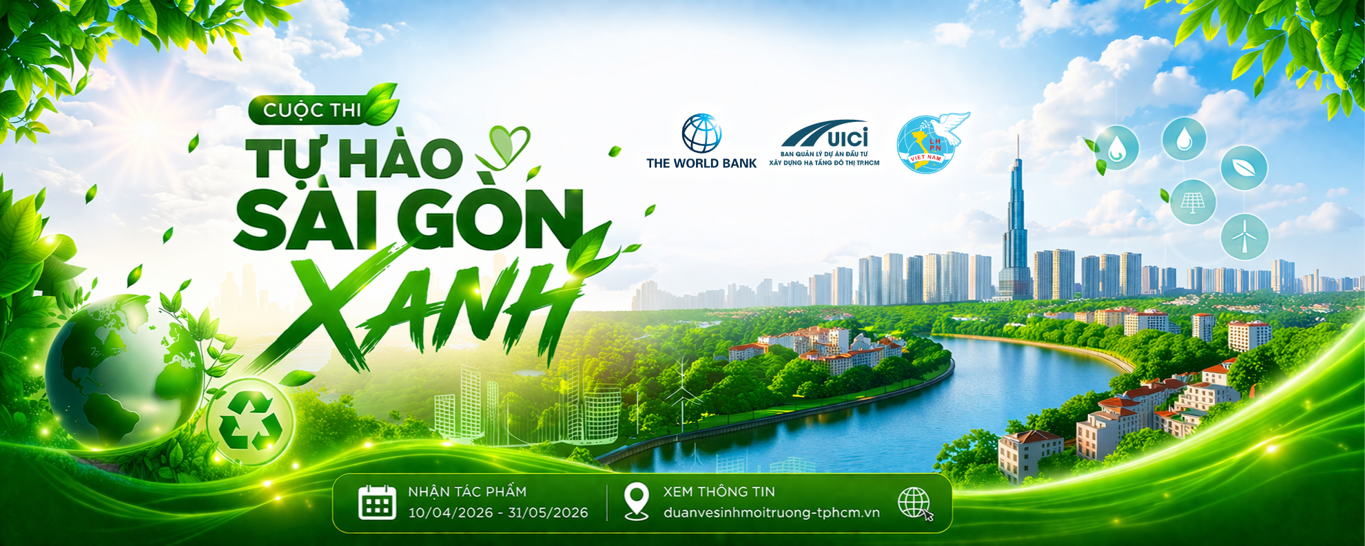 Banner cuộc thi Tự hào Sài Gòn Xanh